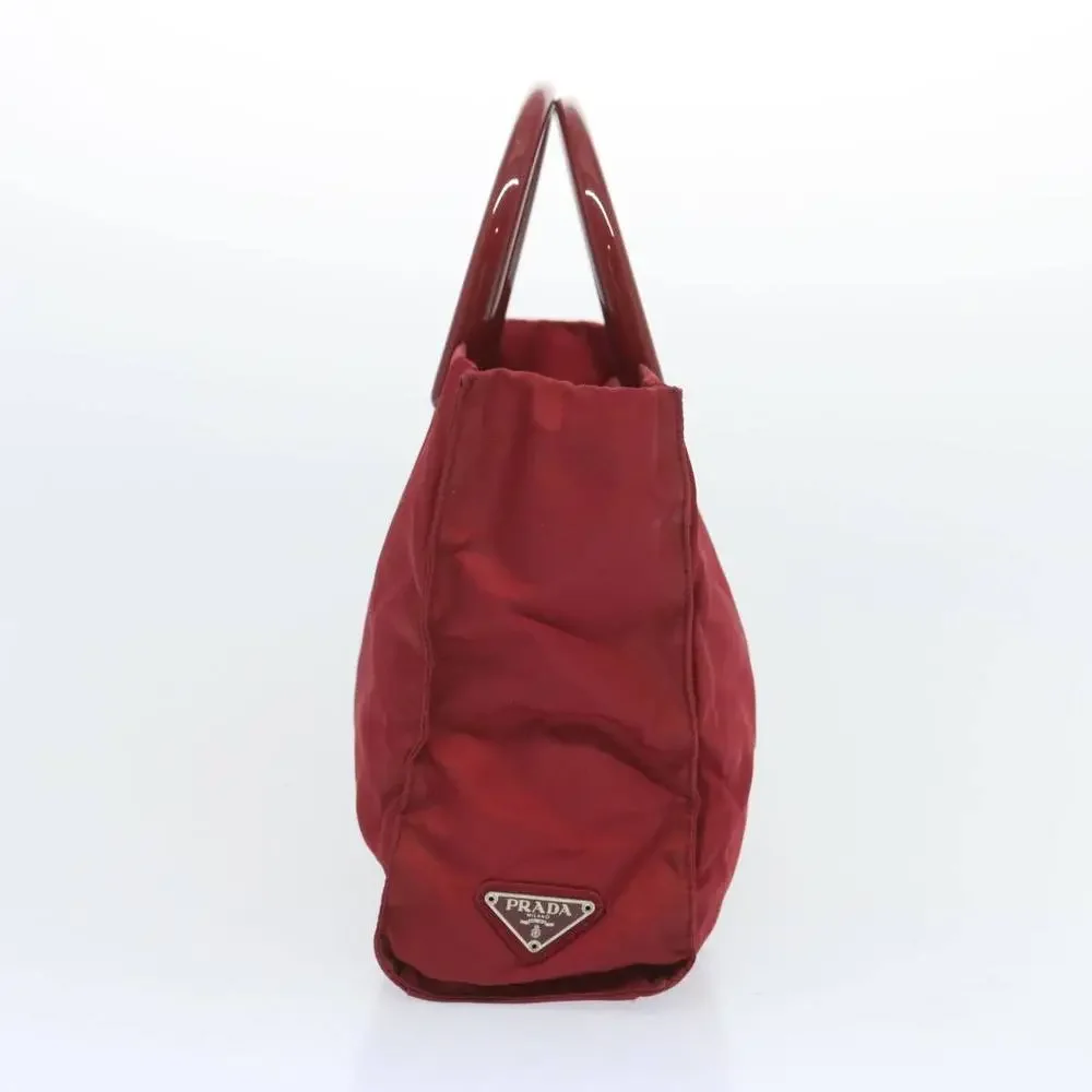 Prada Red Nylon Top-Handle Satchel